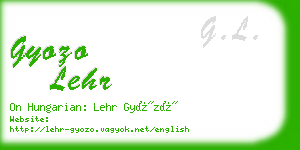 gyozo lehr business card